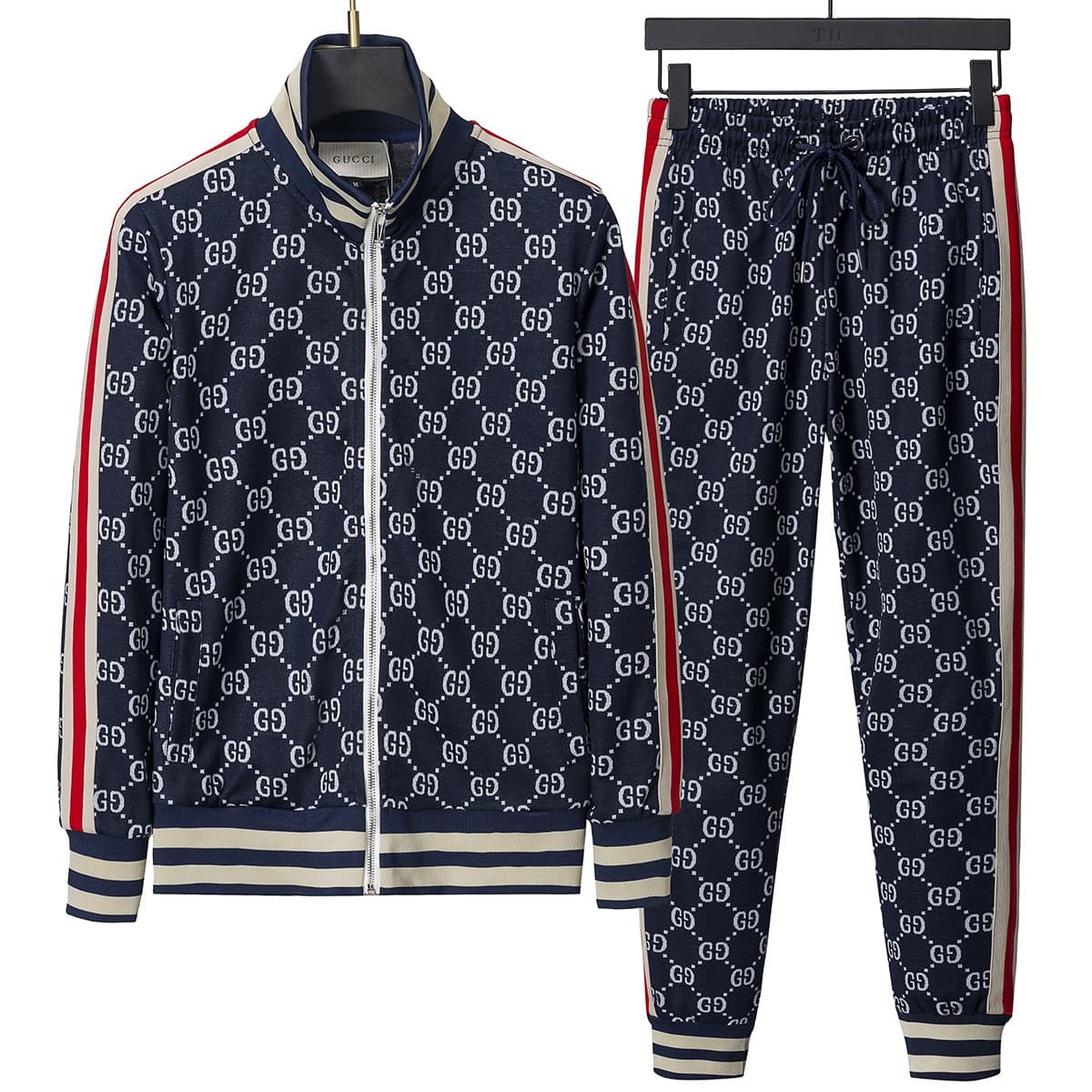 Gucci GG Supreme Canvas Navy Blue Tracksuit