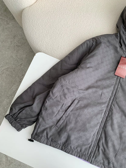 Gucci GG Gray Reversible Nylon Jacket