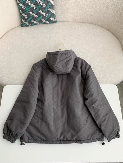 Gucci GG Gray Reversible Nylon Jacket