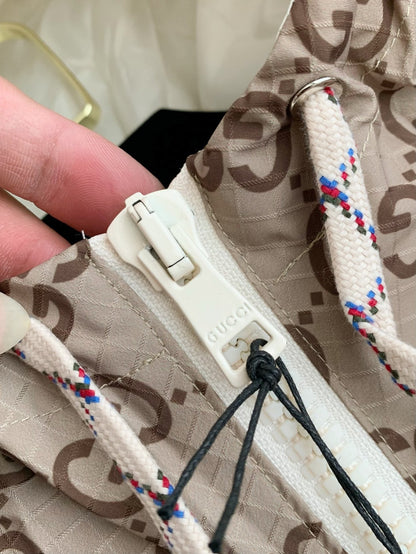 GUCCI GG Ripstop Fabric Zip "Brown/Beige" Jacket