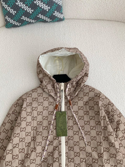 GUCCI GG Ripstop Fabric Zip "Brown/Beige" Jacket