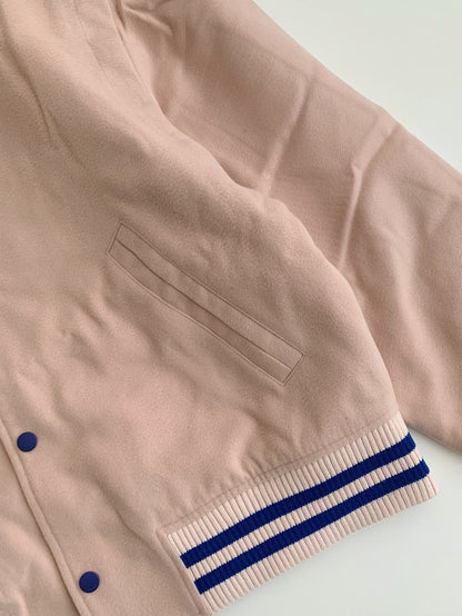 Gucci logo-embroidered Pink Wool Bomber Jacket