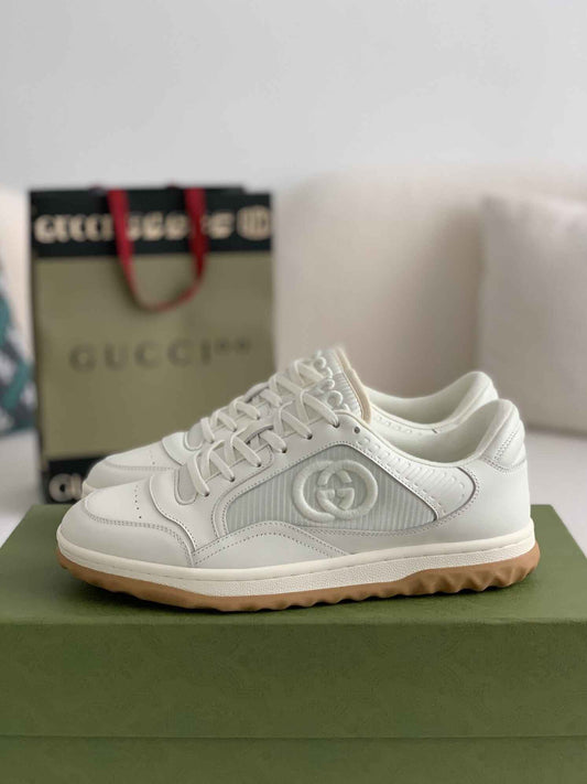 Gucci MAC80 Off-White Leather Sneakers.