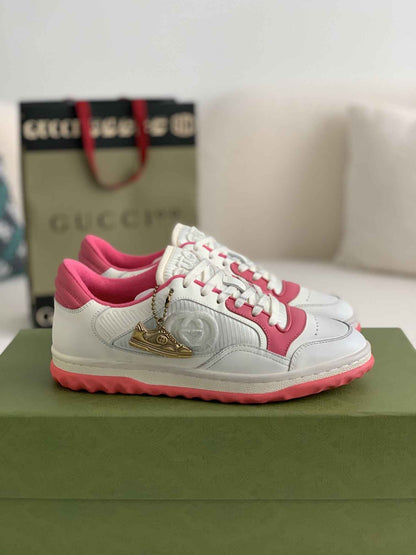 Gucci Women's Mac80 White Pink Leather Sneakers