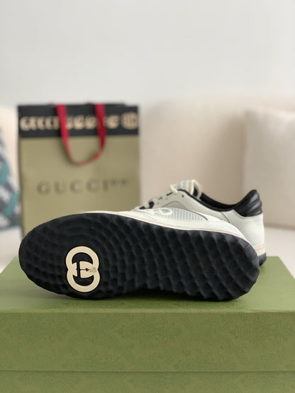 Gucci Mac80 White Black Leather Sneakers