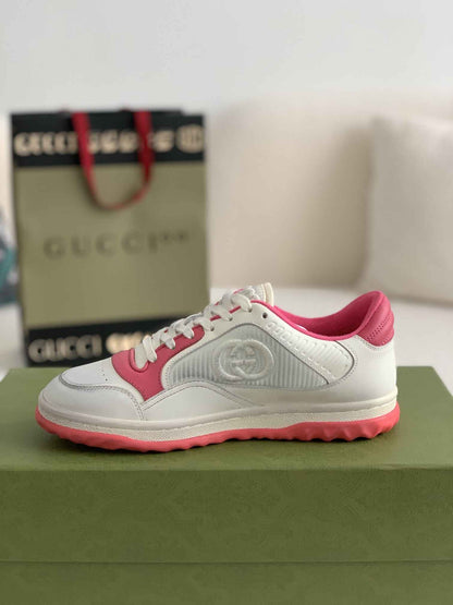 Gucci Women's Mac80 White Pink Leather Sneakers