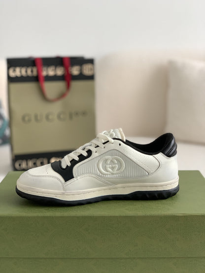 Gucci Mac80 White Black Leather Sneakers