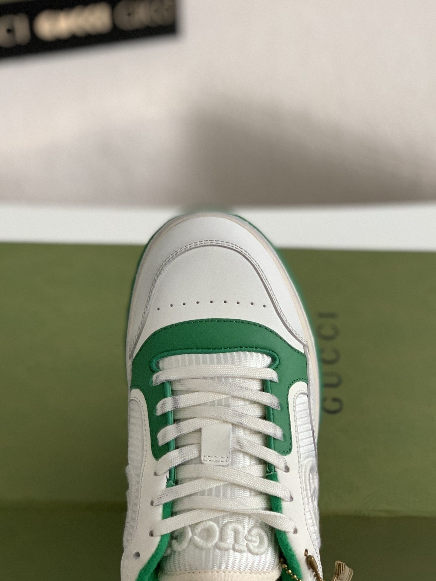 Gucci Mac80 Green White Leather Sneakers