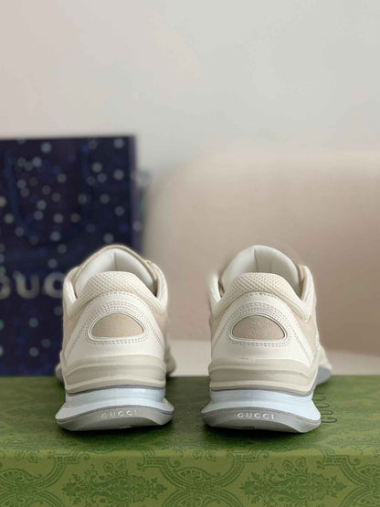 Gucci GG Run White Beige Trainer Sneakers