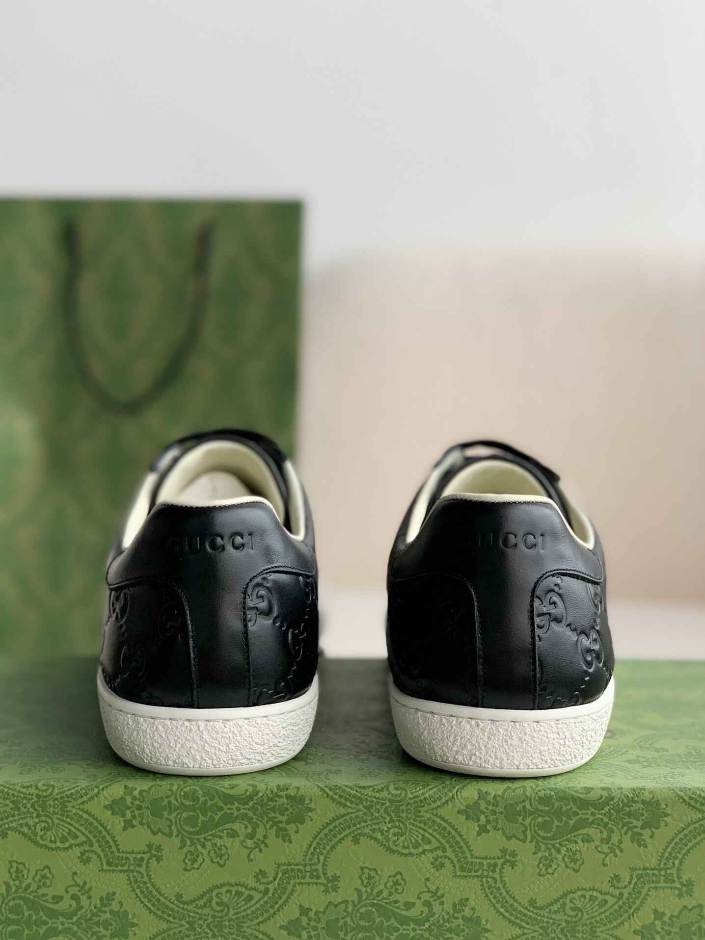 Gucci Ace Signature Black Sneakers