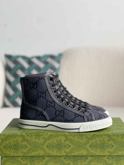 Gucci Tennis 1977 High-Top Gray Sneaker