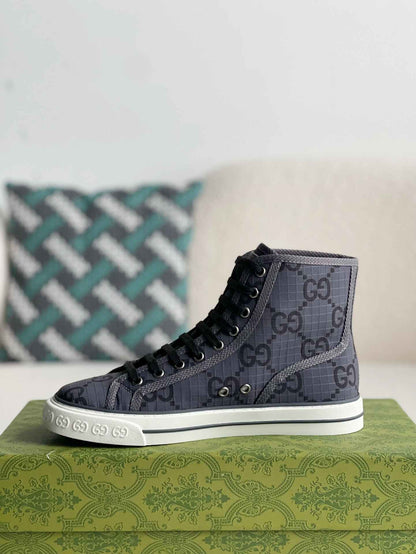 Gucci Tennis 1977 High-Top Gray Sneaker