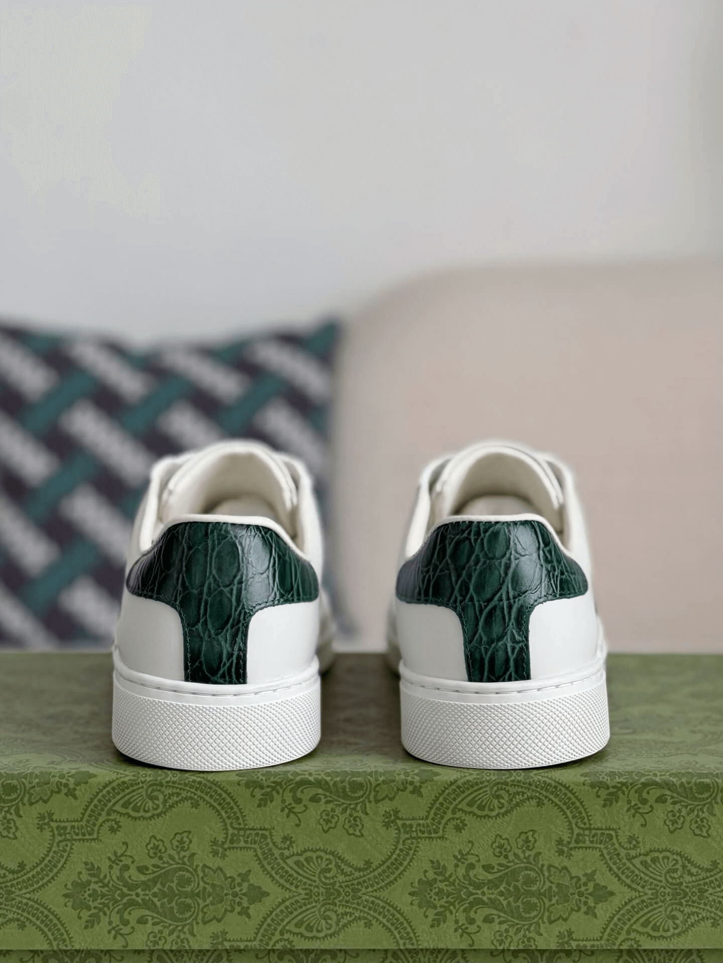 Gucci Ace Sneaker Leather with Web Stripe and Bee Embroidery