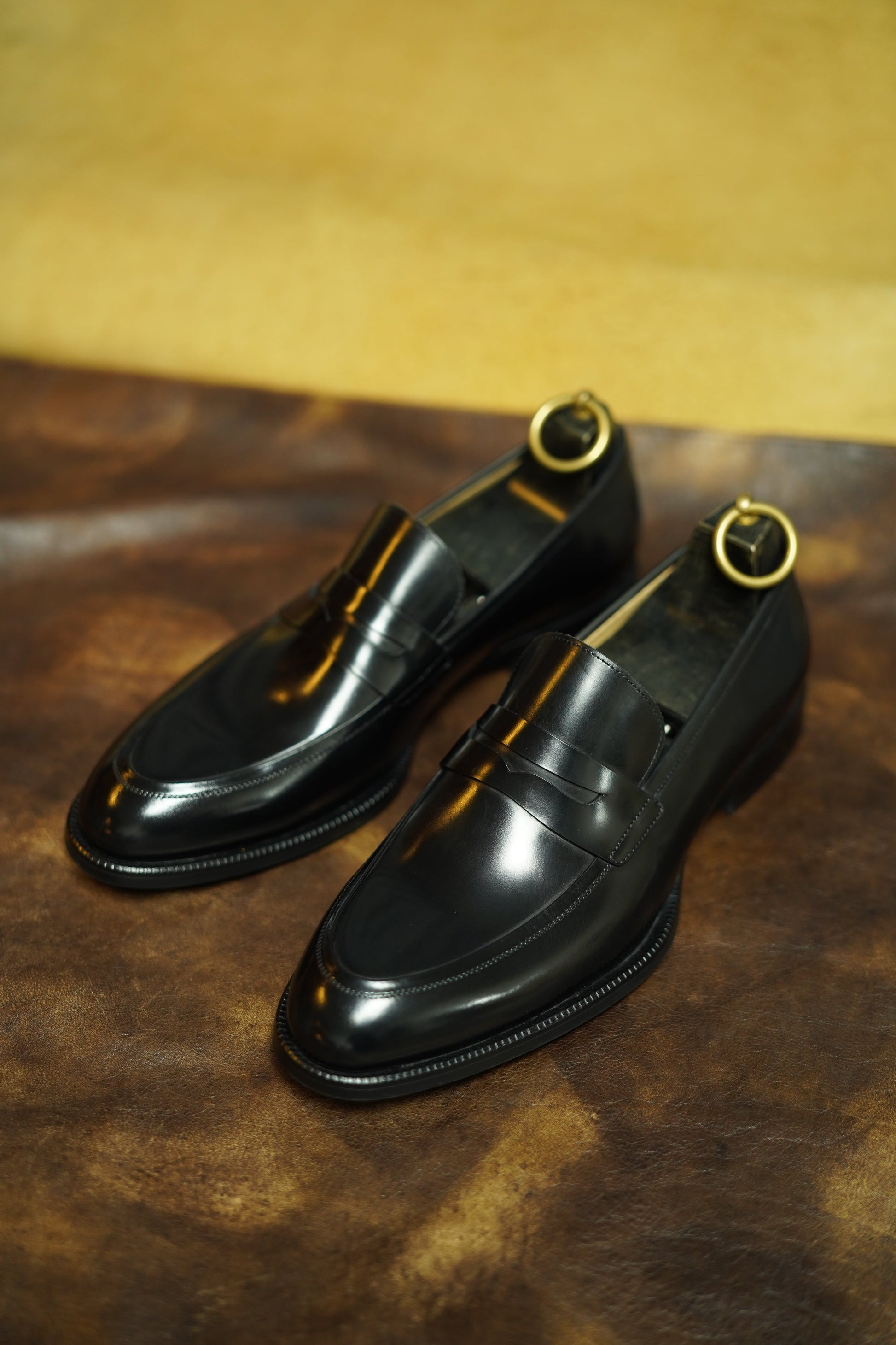 Pisa Penny Loafer — Black Leather
