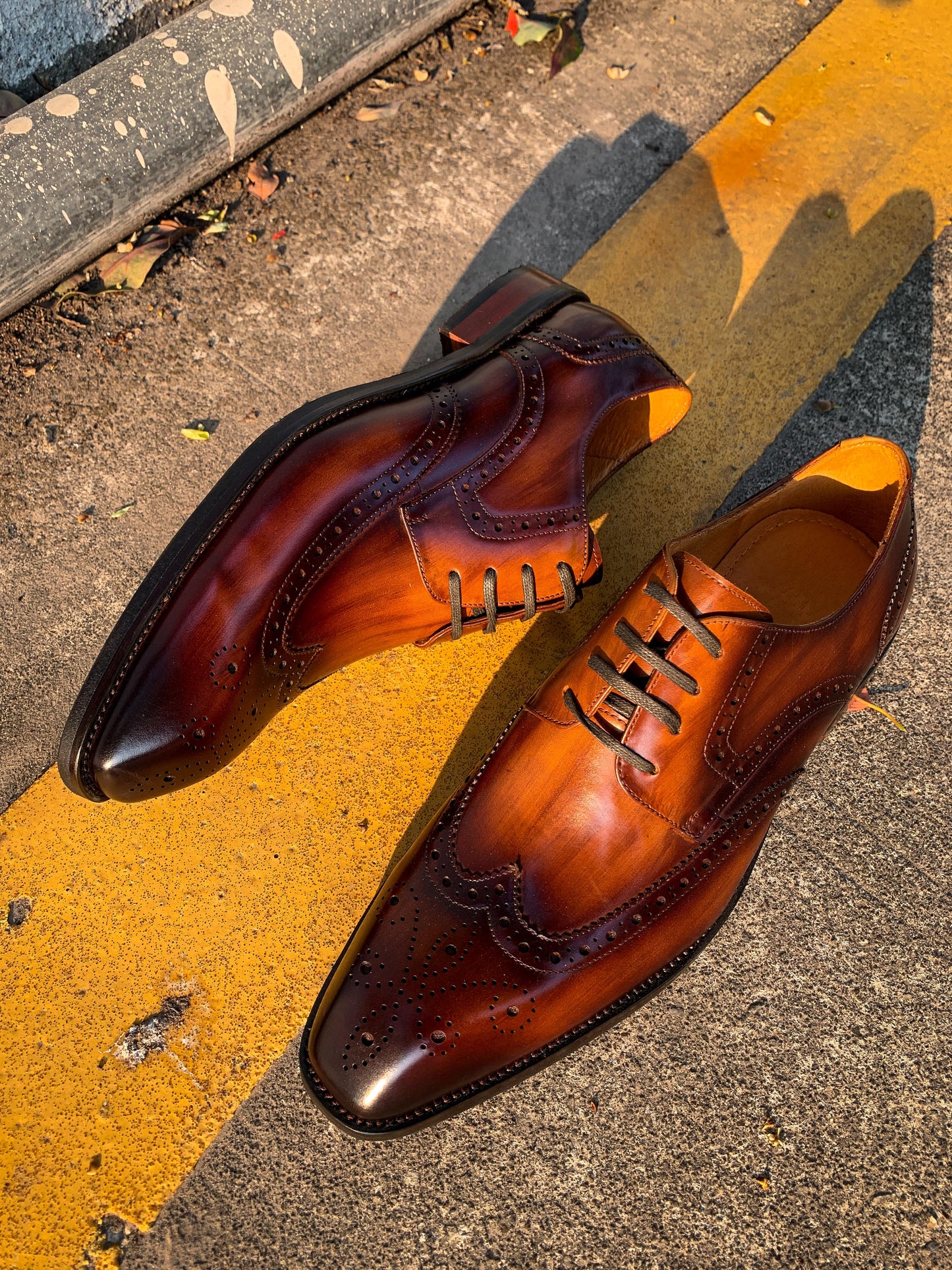 Handmade Brown Derby Shoe