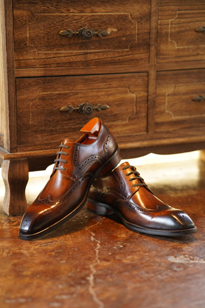 Handmade Brown Derby Shoe