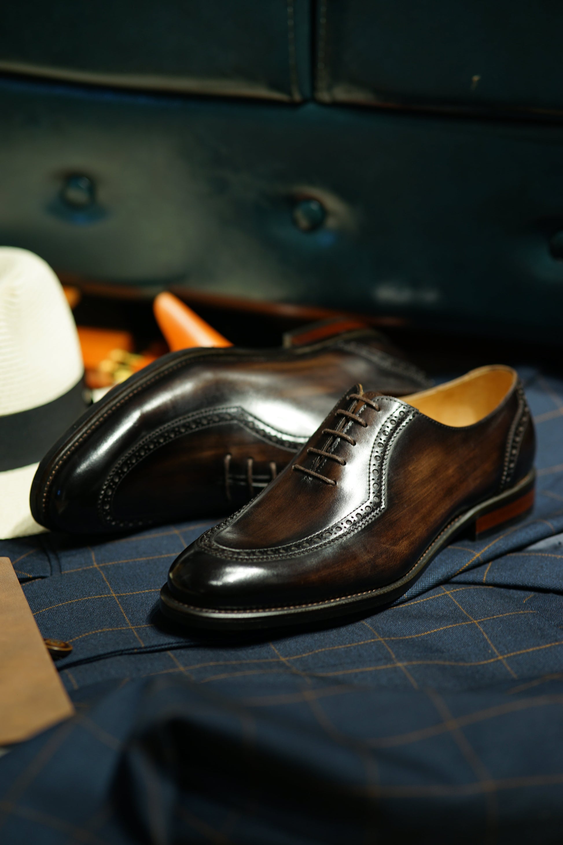 Handcrafted Brown Leather Brogue Oxford Shoes for Weddings & Business 42 Handcrafted Brown Leather Brogue Oxford Shoes for Weddings & Business 42