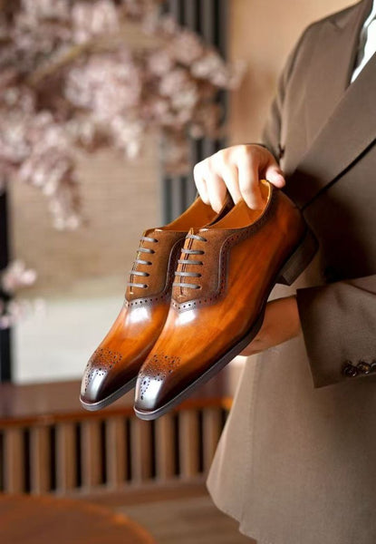 Siena Brogue Oxford — Burnished Brown