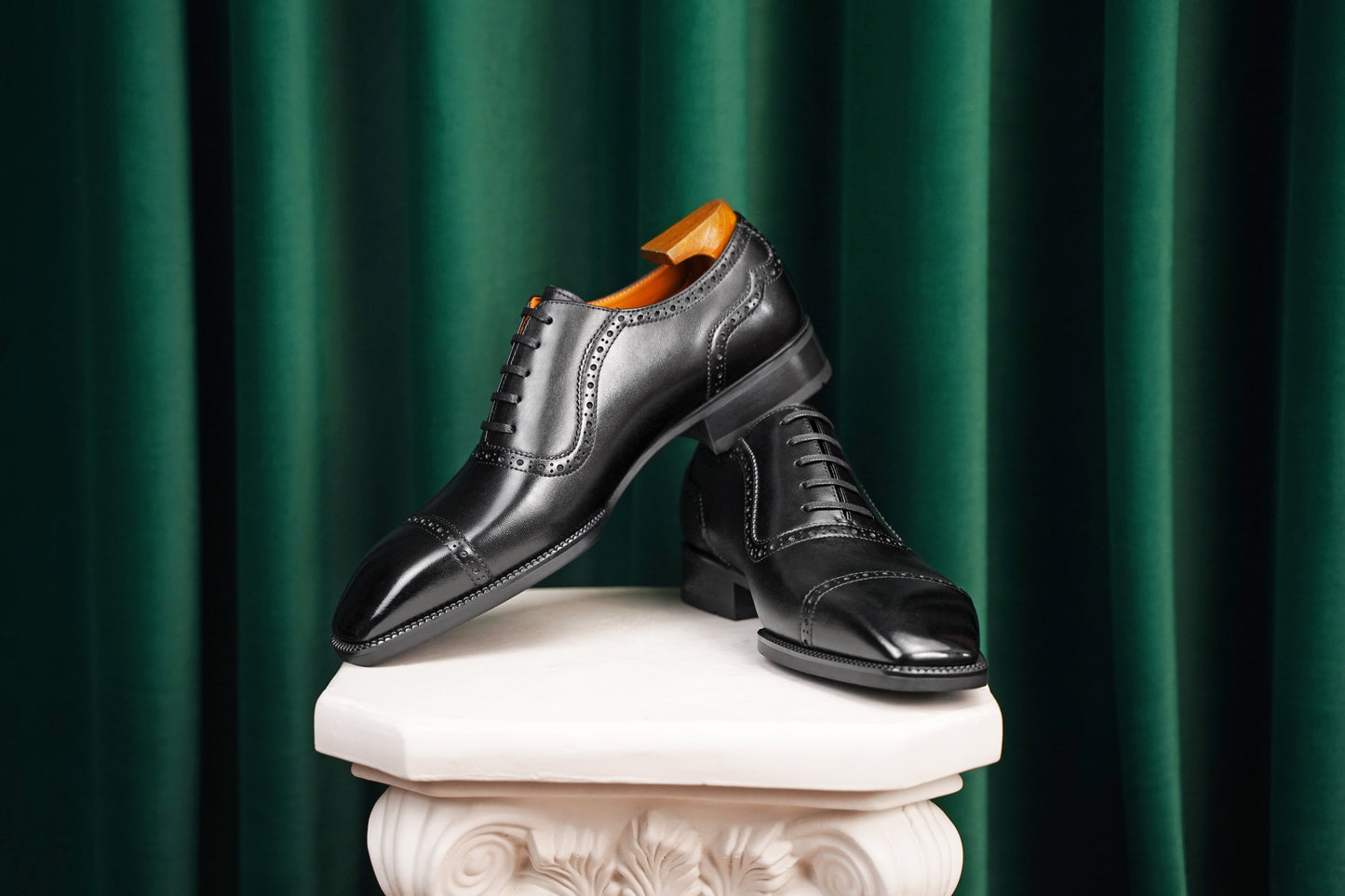 The Jet Black Brogue Oxfords