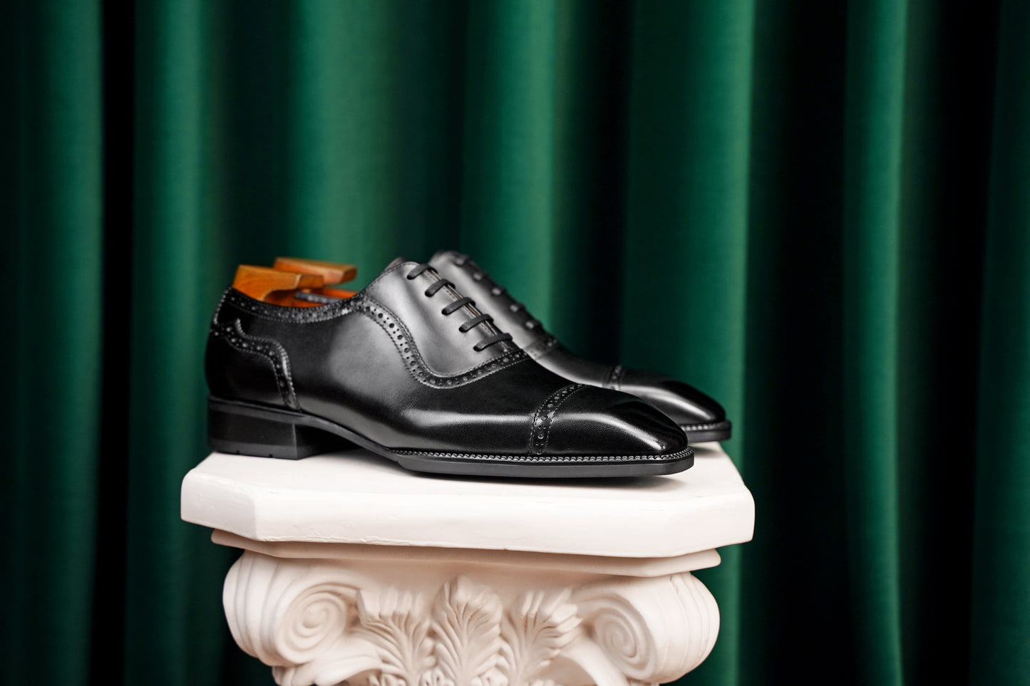 The Jet Black Brogue Oxfords