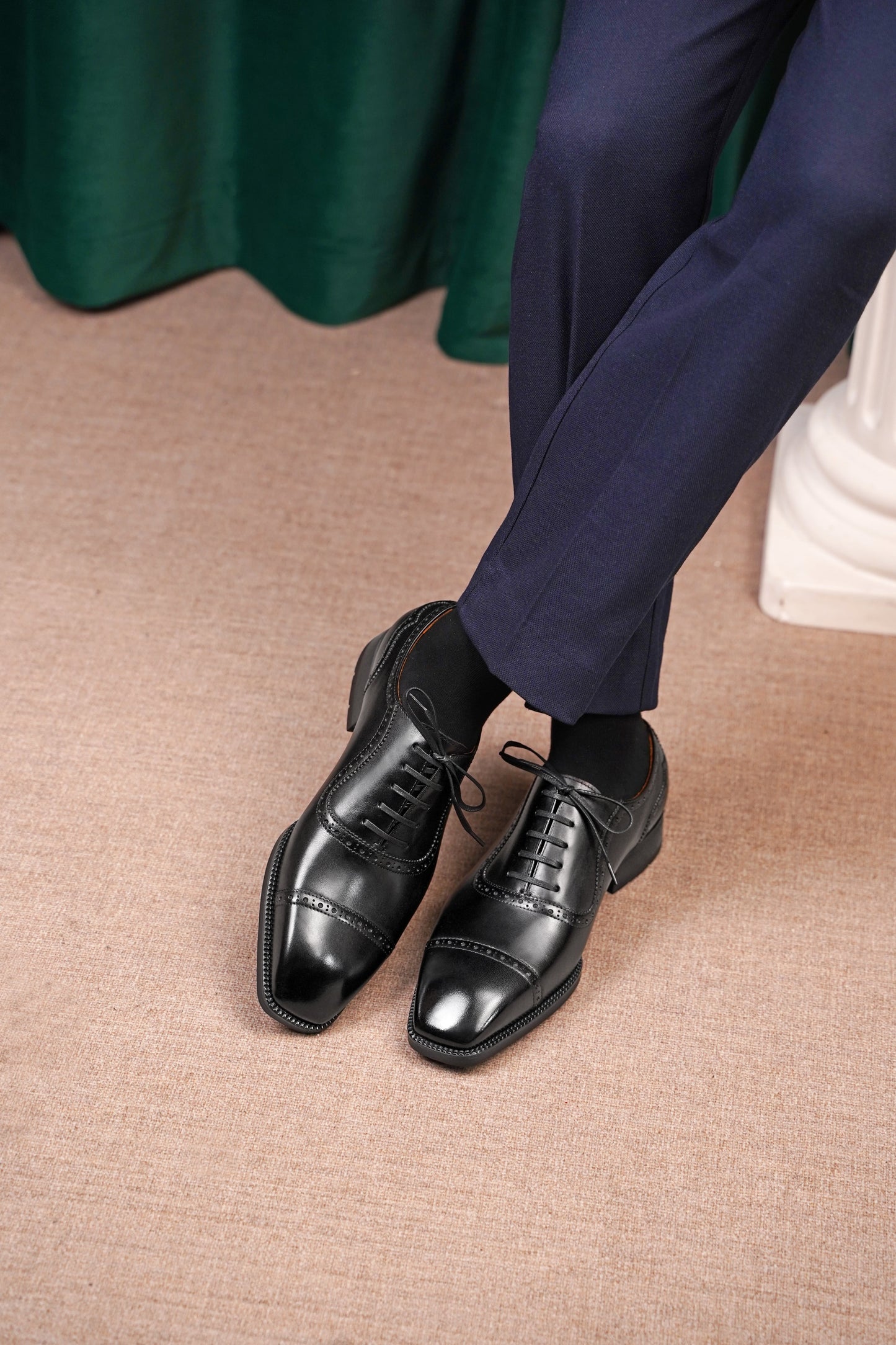 The Jet Black Brogue Oxfords