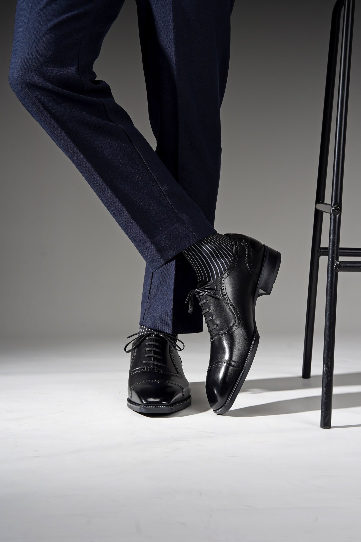 The Jet Black Brogue Oxfords