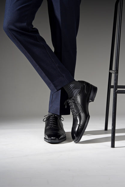 The Jet Black Brogue Oxfords