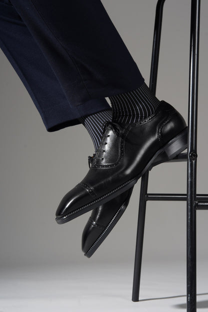 The Jet Black Brogue Oxfords