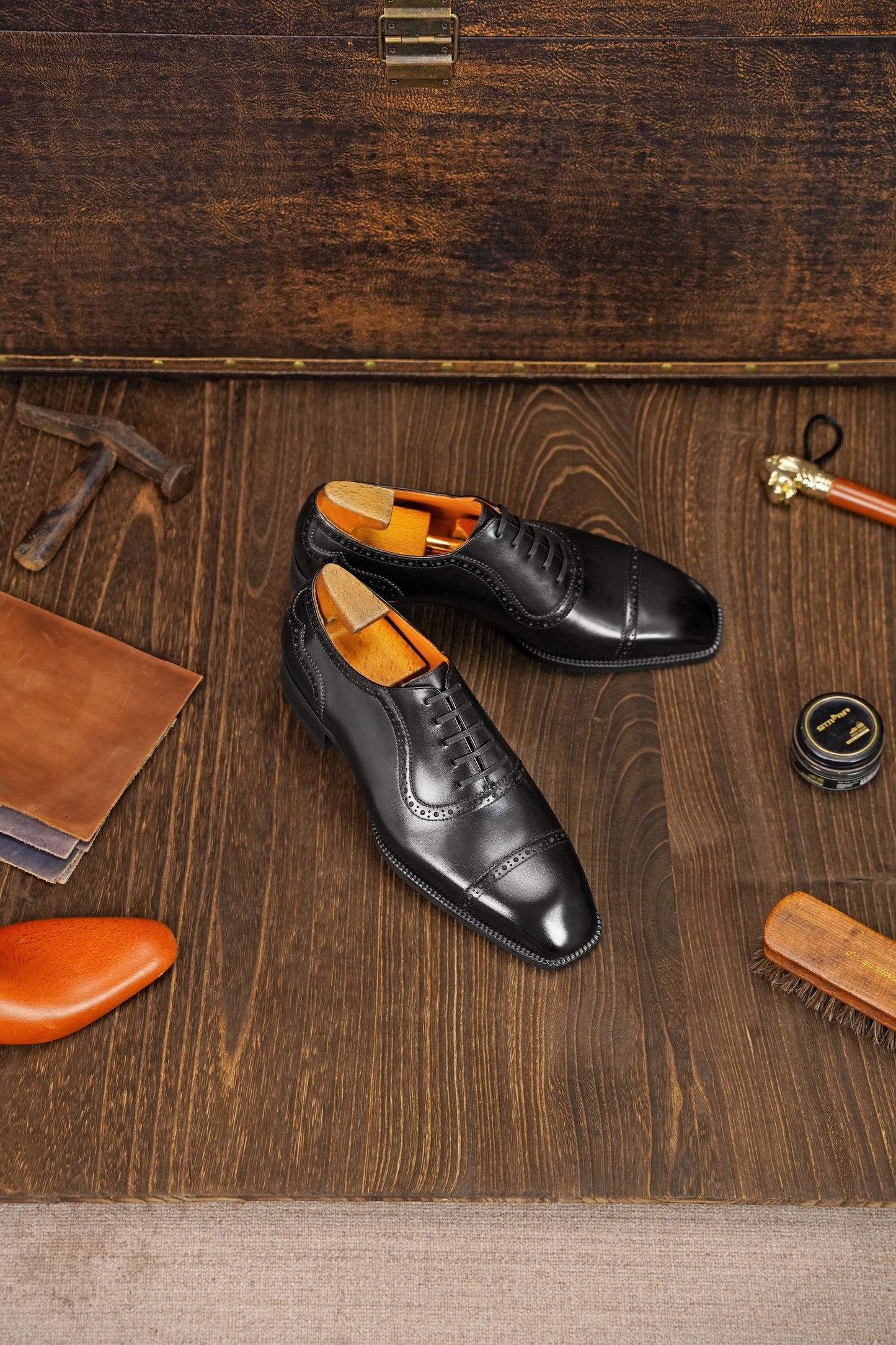 The Jet Black Brogue Oxfords