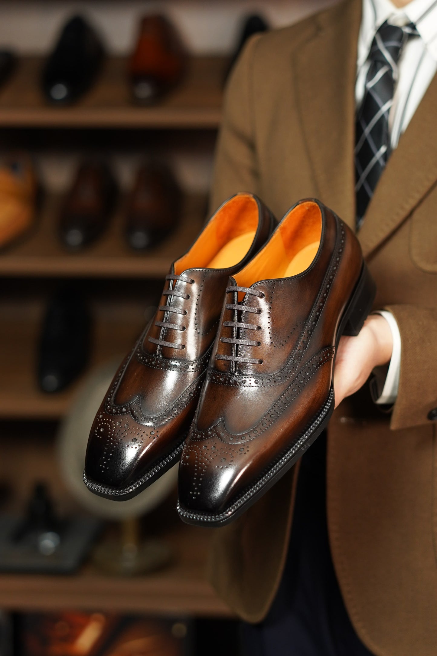 The Artisan Dark Brown Wingtip Oxford
