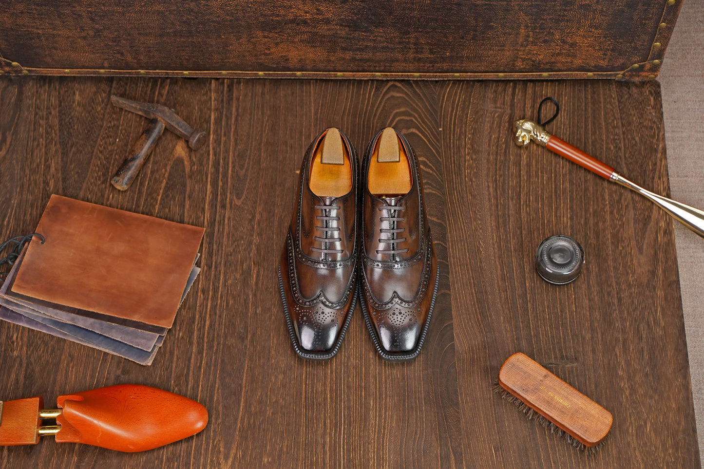 The Artisan Dark Brown Wingtip Oxford