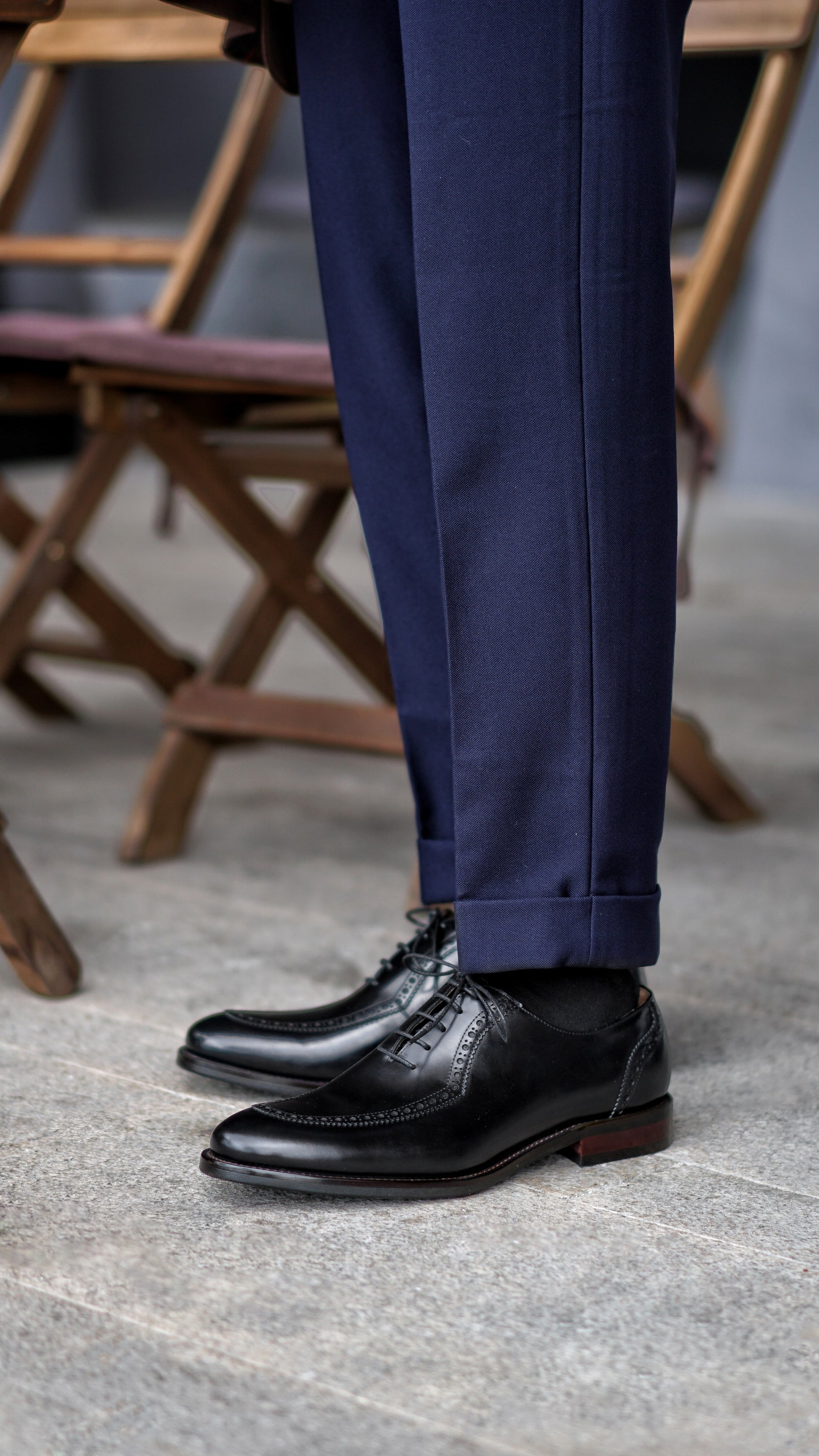 Handcrafted Black Leather Oxford Brogue Shoes for Formal & Professional Wear 46