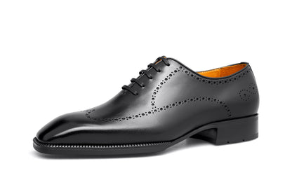 The Shadow Black Wingtip Oxford Brogues