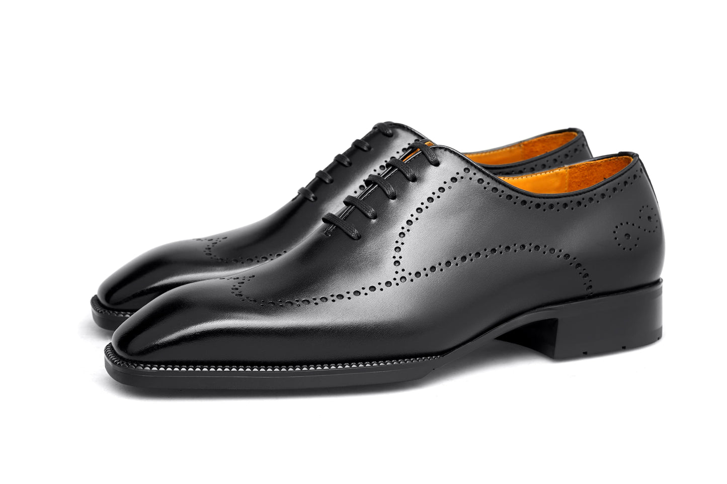 The Shadow Black Wingtip Oxford Brogues