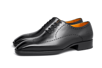 The Shadow Black Wingtip Oxford Brogues