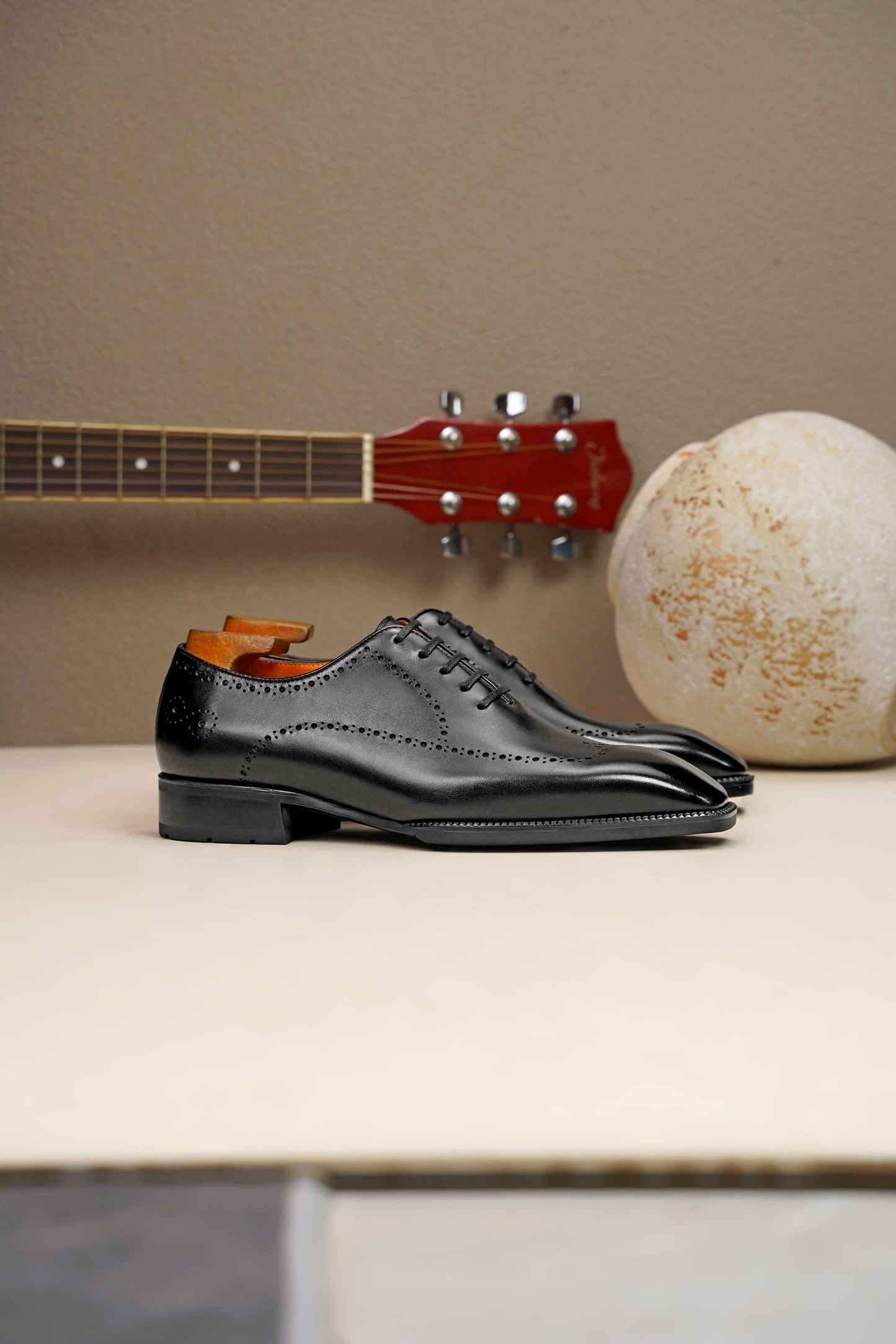The Shadow Black Wingtip Oxford Brogues