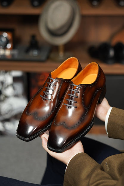 The Maverick Tan Wingtip Oxford Brogues