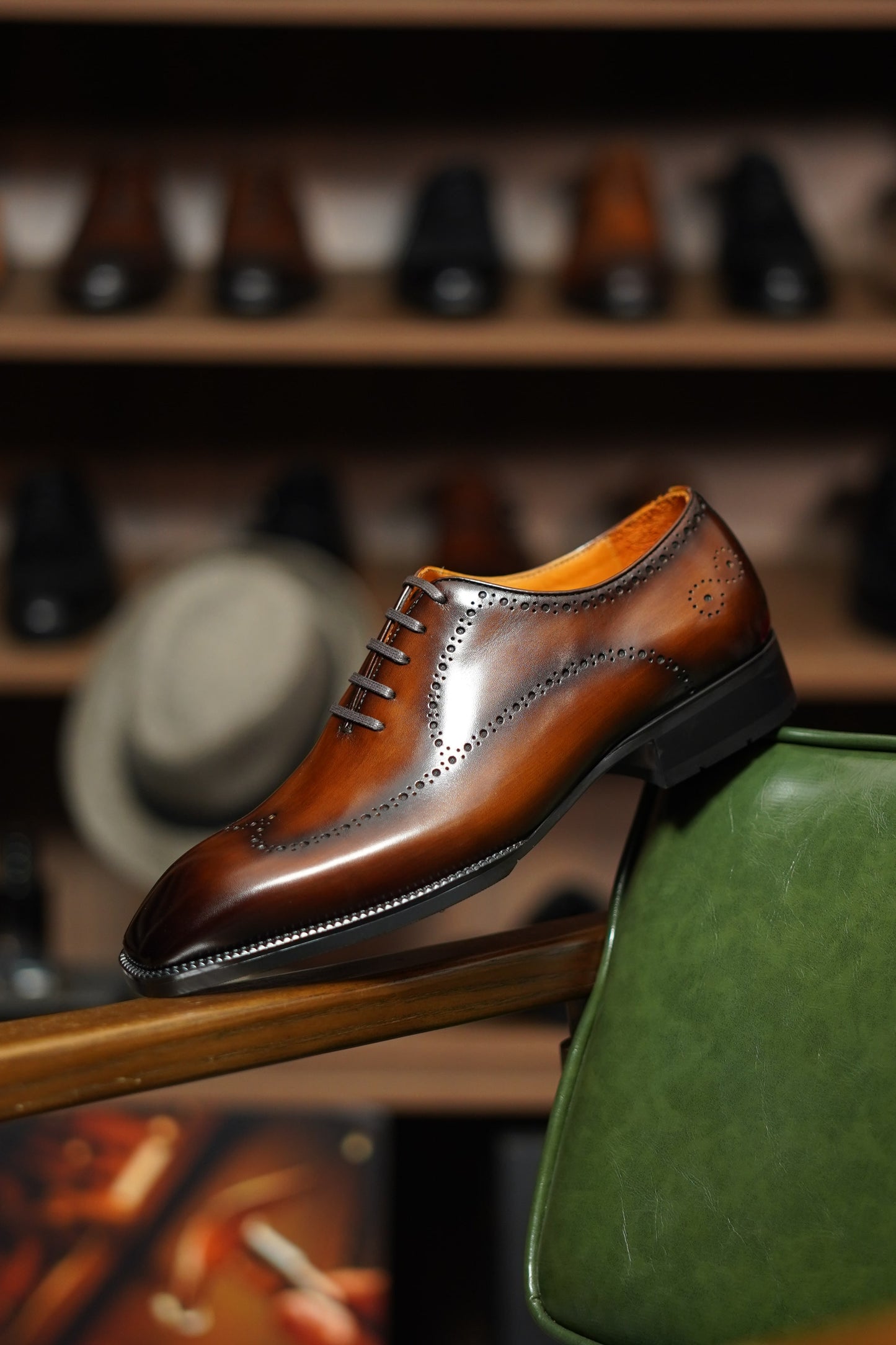 The Maverick Tan Wingtip Oxford Brogues