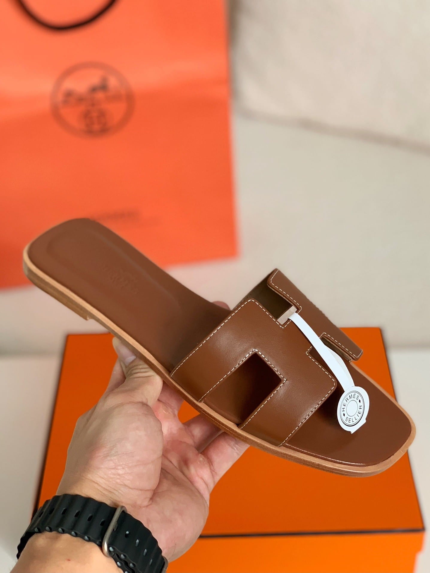 Hermès Gold Oran Women's Sandals