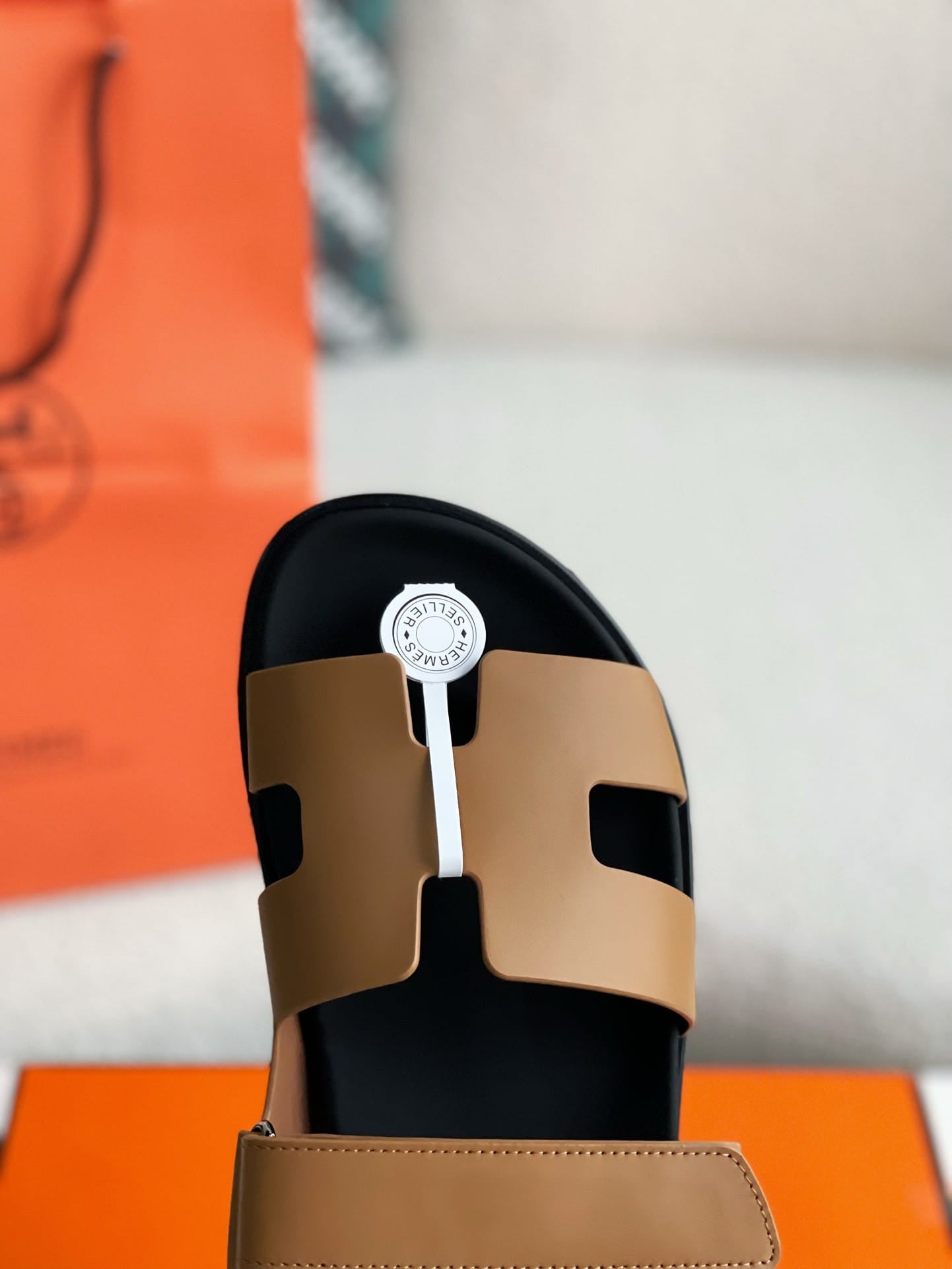 Hermès Naturel Tan Women's Chypre Sandals