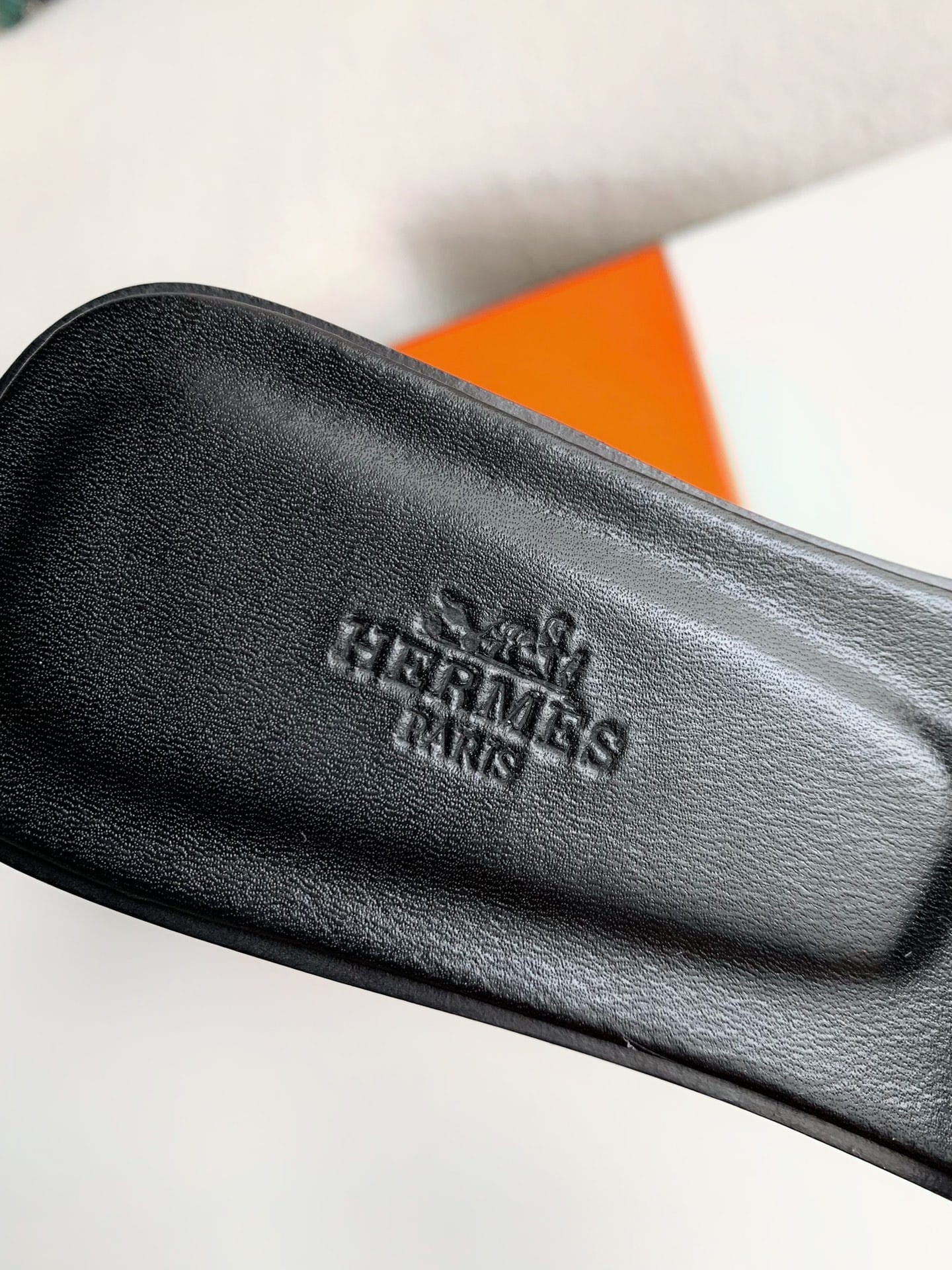 Hermès Noir Black Oran Women's Sandals