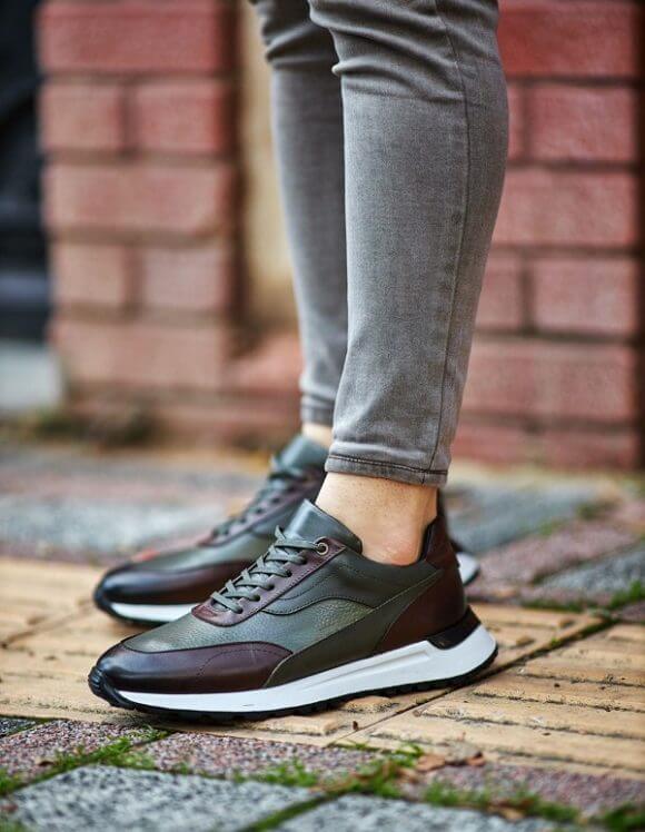 Lecce Green High-Top Sneakers for Streetwear & Casual Style 