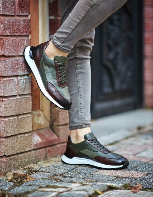 Lecce Green High-Top Sneakers for Streetwear & Casual Style for Men