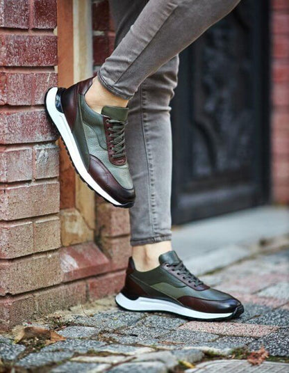 Lecce Green High-Top Sneakers for Streetwear & Casual Style for Men