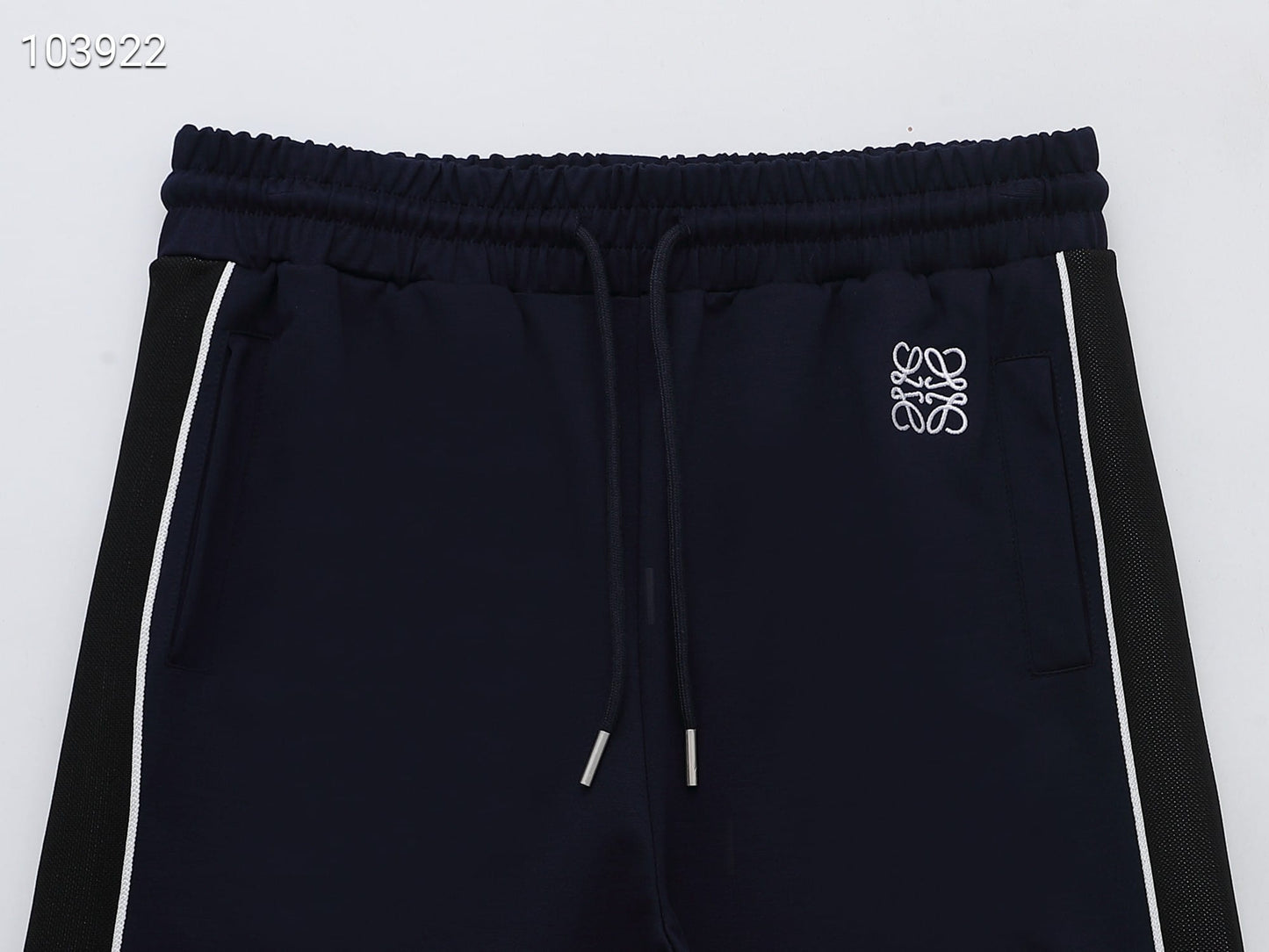 Loewe Anagram Tracksuit Set - Navy Blue Technical Knit Zip Jacket & Pants