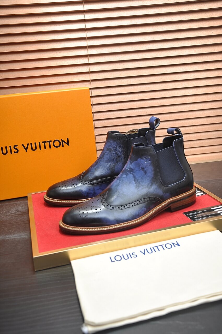 Louis Vuitton Chelsea Boot – Blue Camouflage Patina Leather