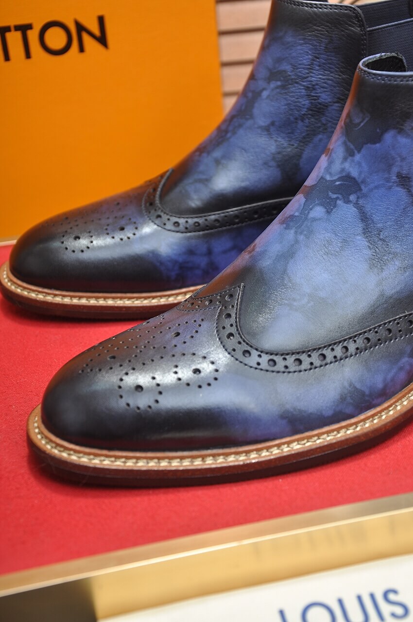 Louis Vuitton Chelsea Boot – Blue Camouflage Patina Leather
