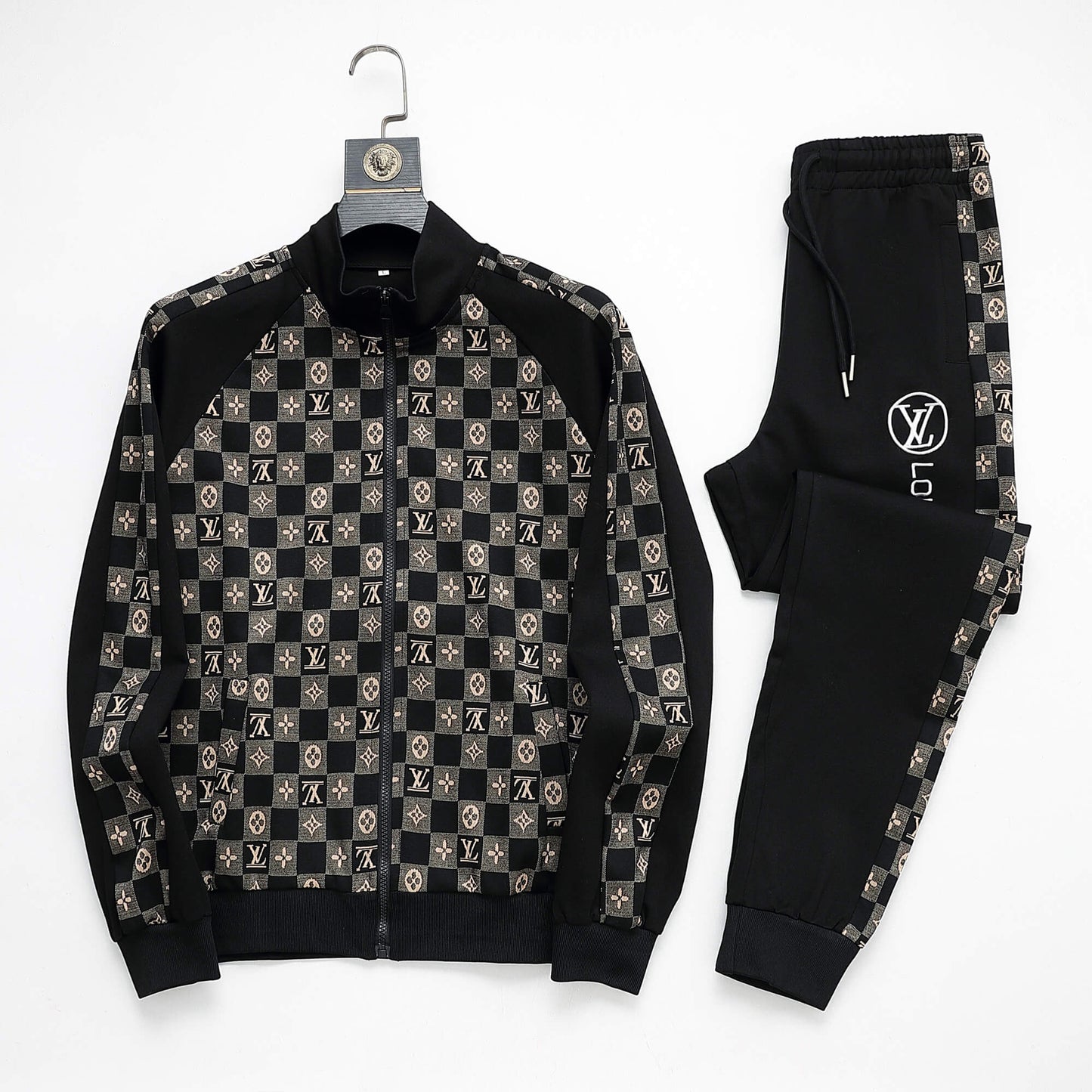 Louis Vuitton Damier Monogram Jacquard Tracksuit Black