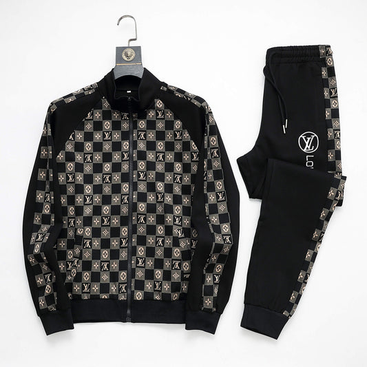 Louis Vuitton Damier Monogram Jacquard Tracksuit Black