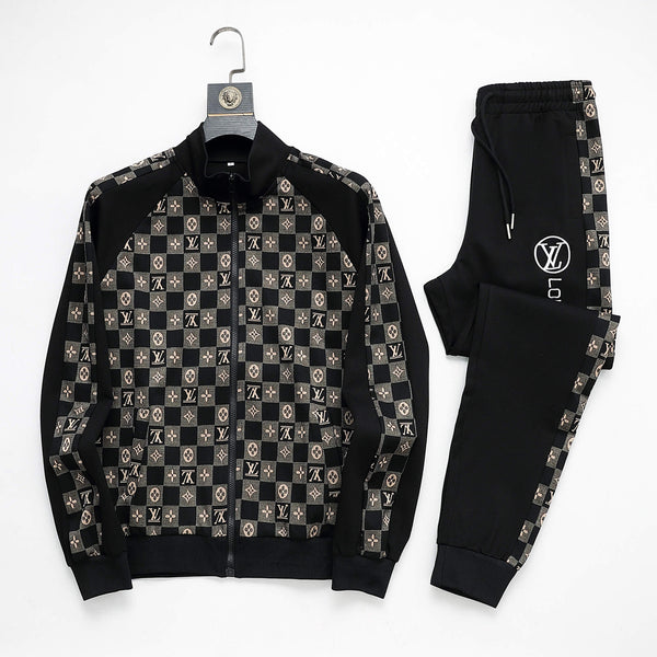 Louis Vuitton Damier Monogram Jacquard Tracksuit Black – HolloShoe
